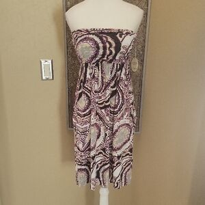 Soma Strapless Ikat Violet Lounge Dress